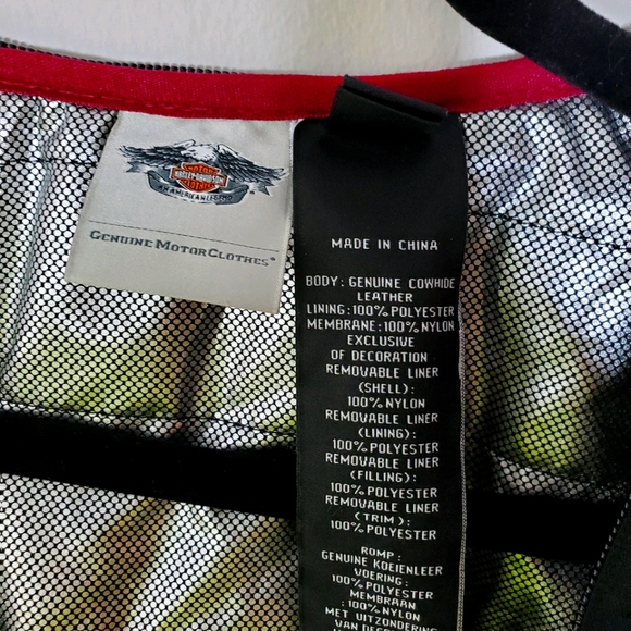 Harley Davidson leather riding jacket w/lining - Picture 13 of 16